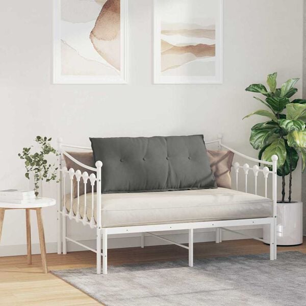 vidaXL Ryggkudde M&ouml;rkgr&aring; 100 x 50 cm Mikrofiber Tyg