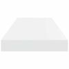 vidaXL Sv&auml;vande v&auml;gghyllor 2 st vit h&ouml;gglans 60x23,5x3,8 cm MDF