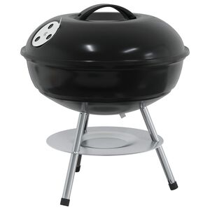 vidaXL Kolgrill Svart 36,5 x 36,5 x 40 cm