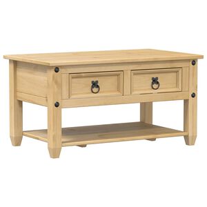 vidaXL Soffbord med l&aring;dor Corona 85x50x45 cm massivt tr&auml;