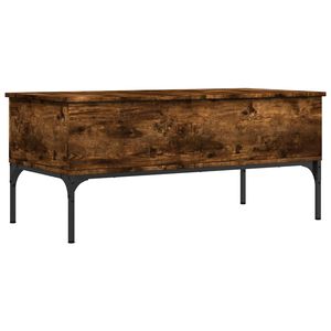 vidaXL Soffbord r&ouml;kf&auml;rgad ek 100x50x45 cm konstruerat tr&auml; och metall