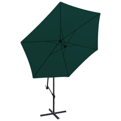 vidaXL Frihängande parasoll 3 m grön