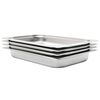 vidaXL Gastronormkantiner 4 st GN 1/1 65 mm rostfritt st&aring;l