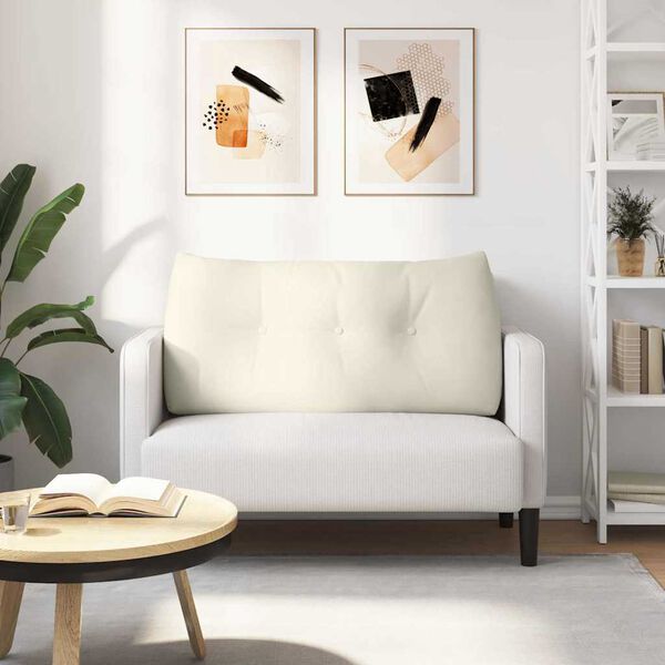 vidaXL Ryggkudde Kr&auml;m 100 x 24 x 50 cm Sammet