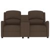 vidaXL 2-sits reclinerf&aring;t&ouml;lj med muggh&aring;llare brun tyg