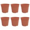 vidaXL Rund Blomkruka 6 pcs Murgr&ouml;n &Oslash; 19 x 16 cm Plast
