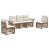 vidaXL Tr&auml;dg&aring;rdsoffset 5 st 5-sits Beige konstrotting