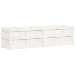 vidaXL Odlingsl&aring;da 180x50x50 cm vit massiv furu