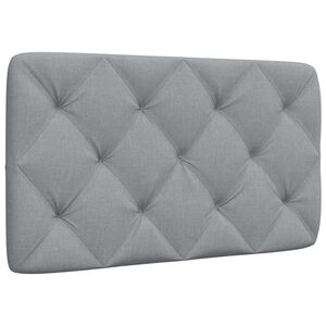 vidaXL Headboard Cushion Light Grey 90 cm Fabric
