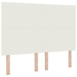 vidaXL Huvudgavel Kr&auml;m 160 cm Kordread tyg