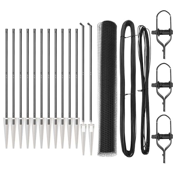 vidaXL St&auml;ngselstolpe Gr&aring; 25 x 1,2 m (25 mm n&auml;t) St&aring;l