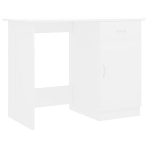 vidaXL Skrivbord vit 100x50x76 cm konstruerat tr&auml;