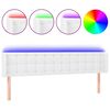 vidaXL S&auml;nggavel LED vit 163x16x78/88 cm konstl&auml;der