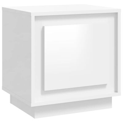 vidaXL Sängbord vit högglans 44x35x45 cm konstruerat trä