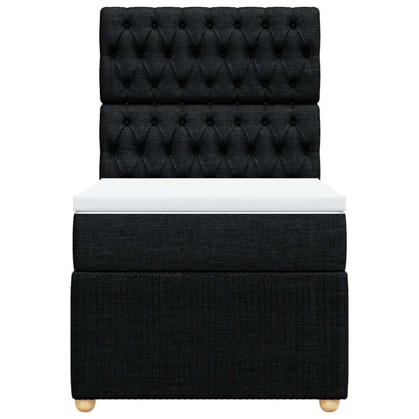 vidaXL Rams&auml;ng med madrass svart 80x200 cm tyg