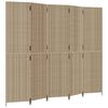vidaXL Rumsavdelare 5 paneler beige konstrottning