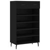 vidaXL Skohylla svart 60x35x105 cm konstruerat tr&auml;