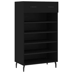 vidaXL Skohylla svart 60x35x105 cm konstruerat tr&auml;