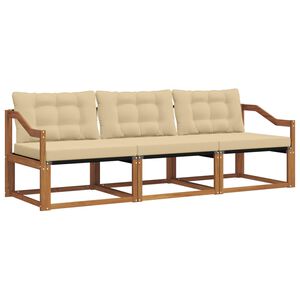 vidaXL Utomhussoffset 3 st Naturlig och Beige