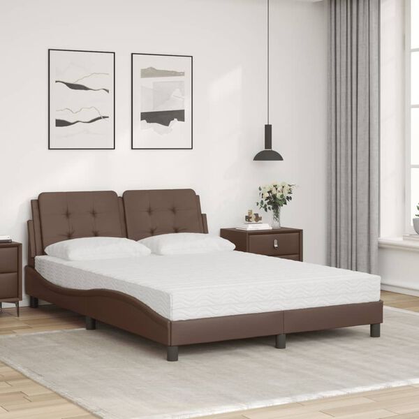 vidaXL Bed Frame without Mattress "Zadar" Black and White 107x203 cm Faux Leather