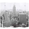 vidaXL Hopf&auml;llbar rumsavdelare New York i dagtid 228x170 cm svart/vit