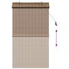 vidaXL Rullgardin med gardiner Brun 80 x 160 cm Bambu
