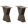 vidaXL Soffbordsben X-formade 2 st naturst&aring;l 40x(30-31) cm st&aring;l