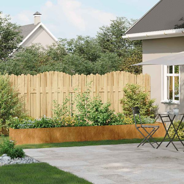 vidaXL Planteringsk&auml;rl rostig 360x40x40 cm v&auml;derbest&auml;ndigt st&aring;l