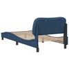 vidaXL Bed Frame without Mattress "Hvar" Blue 90x190 cm Fabric