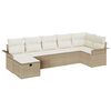 vidaXL Tr&auml;dg&aring;rdsoffset 7 st Poly rattan