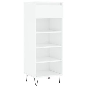 vidaXL Skosk&aring;p vit h&ouml;gglans 40x36x105 cm konstruerat tr&auml;