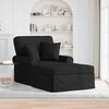 vidaXL Chaise Lounge med Kjol med kudde Svart 91 x 157 x 91 cm tyg