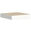 vidaXL Sv&auml;vande v&auml;gghyllor 2 st ek och vit 23x23,5x3,8 cm MDF