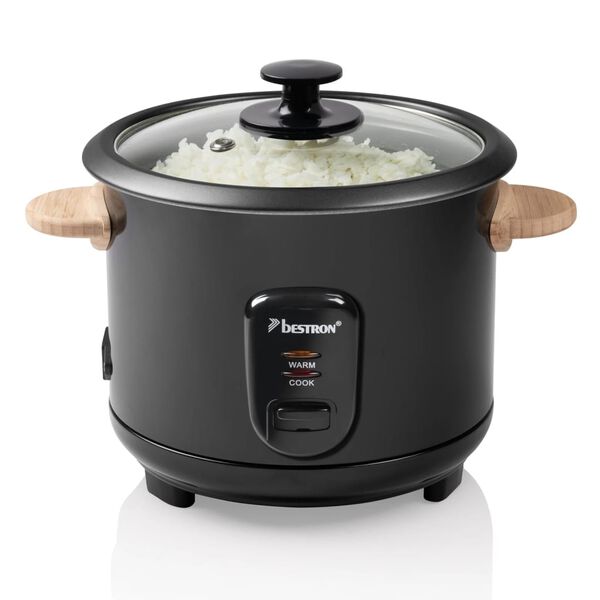 Bestron Riskokare med bambuhandtag ARC100BW 1 L 400 W svart