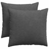 vidaXL Sofakuddar 2 st M&ouml;rkgr&aring; 45 x 45 cm Kordread tyg