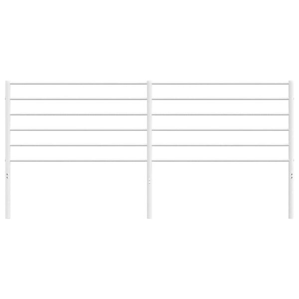 vidaXL Huvudgavel metall vit 200 cm