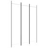 vidaXL Rumsavdelare 3 paneler vit 150x200 cm tyg