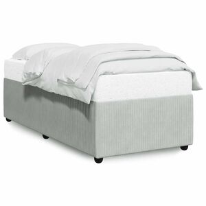 vidaXL S&auml;ngram utan madrass ljusgr&aring; 80x200 cm sammet