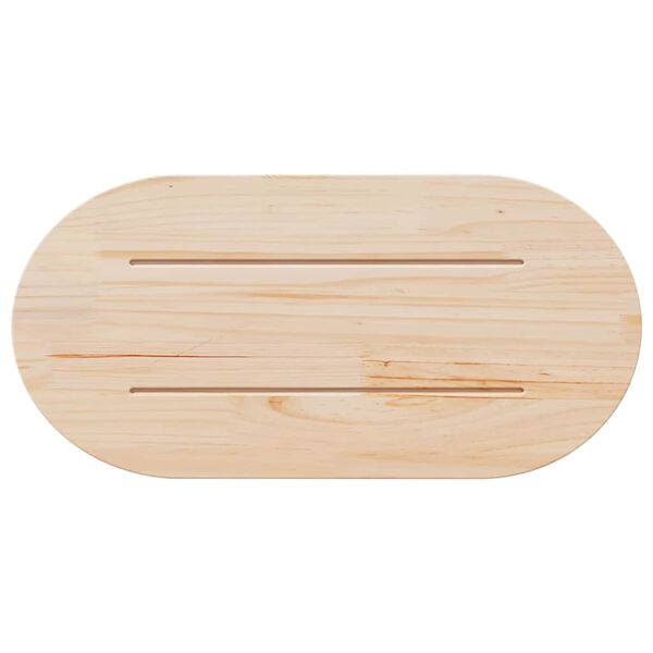 vidaXL Bordsskiva 70x35x2,5 cm massivt tr&auml; furu oval