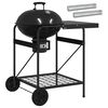 vidaXL Kolkgrill med r&ouml;karslangar 91 x 71 x 107 cm St&aring;l Svart