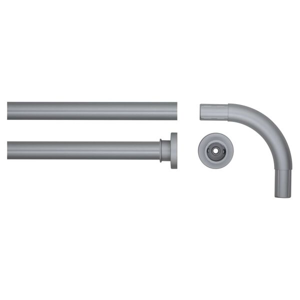 Sealskin Duschdraperist&aring;ng f&ouml;r h&ouml;rn 90x90cm matt gr&aring;