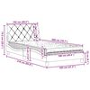 vidaXL Bed with Mattress Light Grey 100x200 cm Fabric