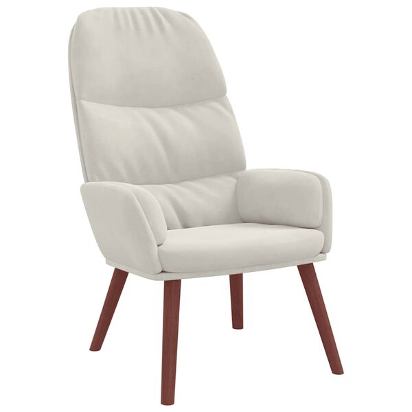 vidaXL Vilstol gräddvit sammet