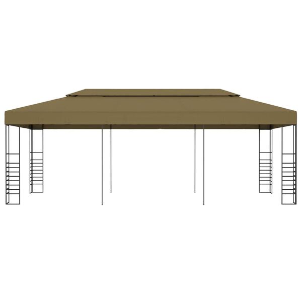 vidaXL Paviljong 6x3x2,7 m taupe 180 g/m²