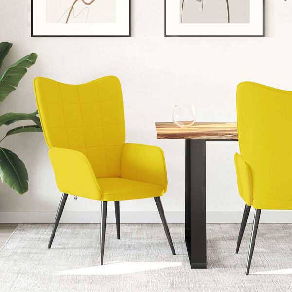 vidaXL Vilstol senapsgul tyg