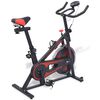 vidaXL Motionscykel med pulsm&auml;tare svart och r&ouml;d
