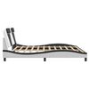 vidaXL Bed Frame "Viana" without Mattress White and Black 200x200 cm Faux Leather