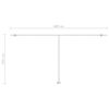 vidaXL Fristående automatisk markis 600x300 cm gul/vit