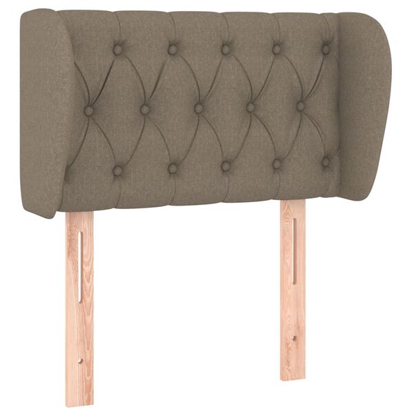 vidaXL S&auml;nggavel med kanter taupe 83x23x78/88 cm tyg