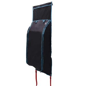 vidaXL F&ouml;rvaringsp&aring;se med lagring Svart och bl&aring; 140 x 43 cm oxford